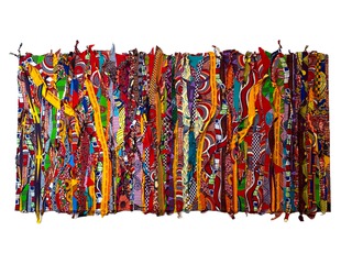 Breathing Colors. 206 x 106 cm. 2023. Unique.
Textil-Collage on Canvas.